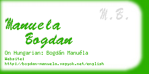 manuela bogdan business card